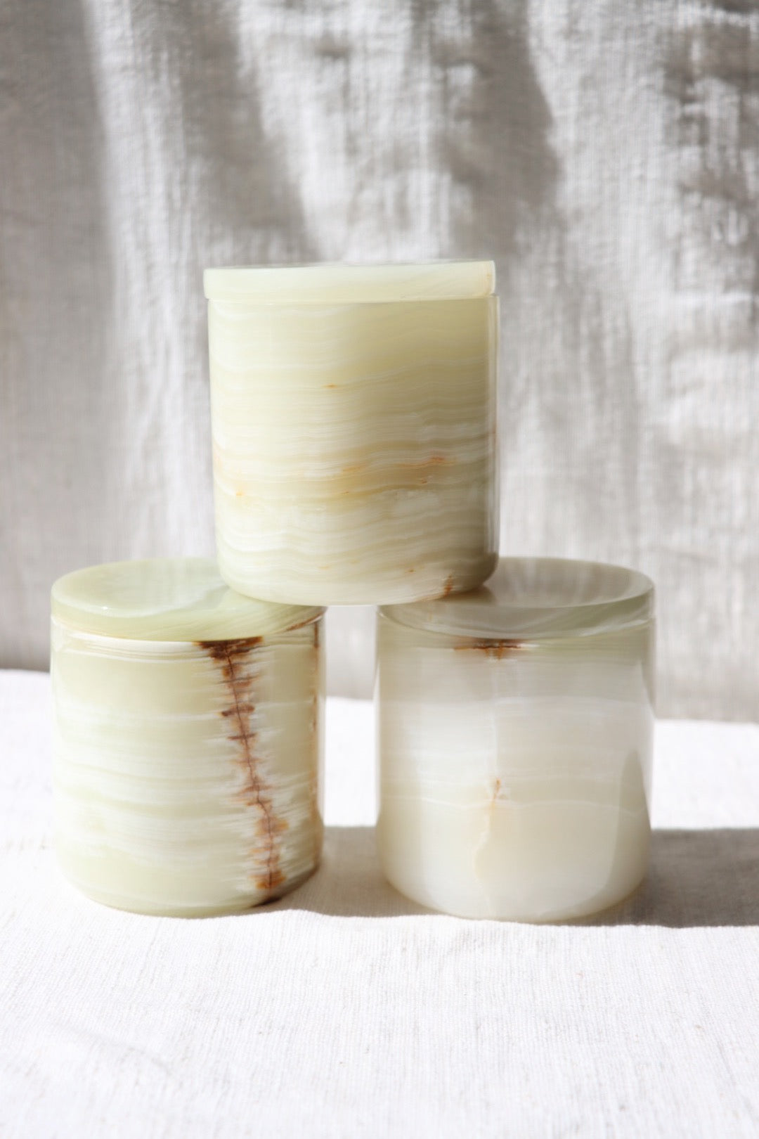 Natural Onyx Candle Set Starter Duo