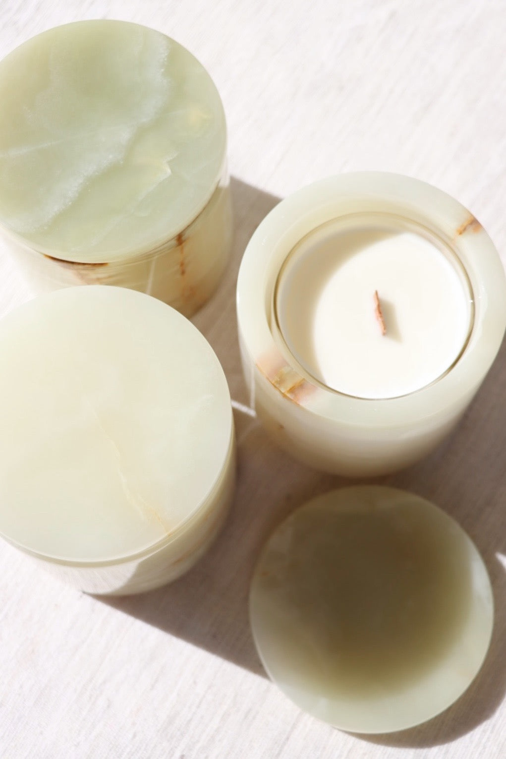 Natural Onyx Candle Set Starter Duo