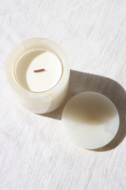 White Onyx Candle Set Starter Duo