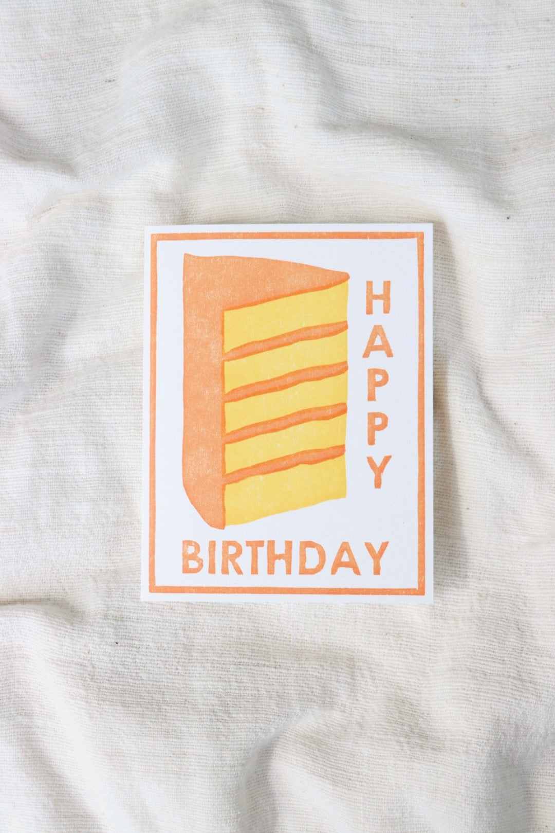 Yellow Cake Birthday Card