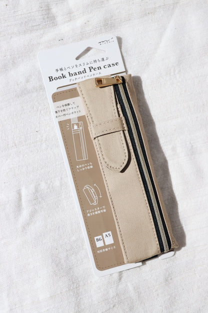 Beige Book Band Pen Case