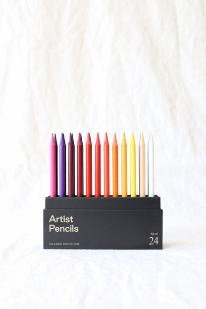 Karst Woodless Artist Pencils, 24-Pack